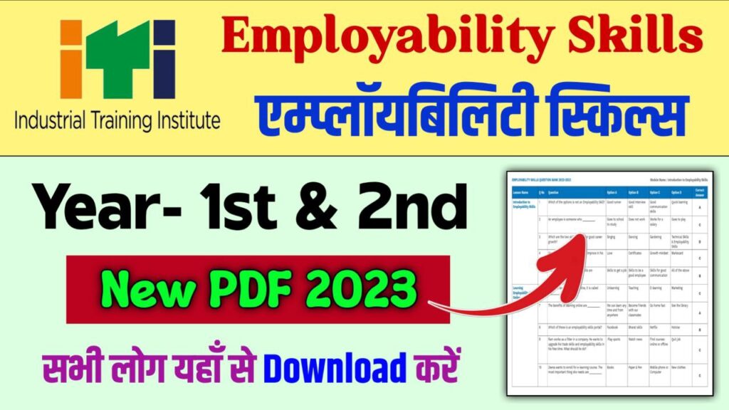 ITI Employability Skills Nimi PDF 1st Year & 2nd Year