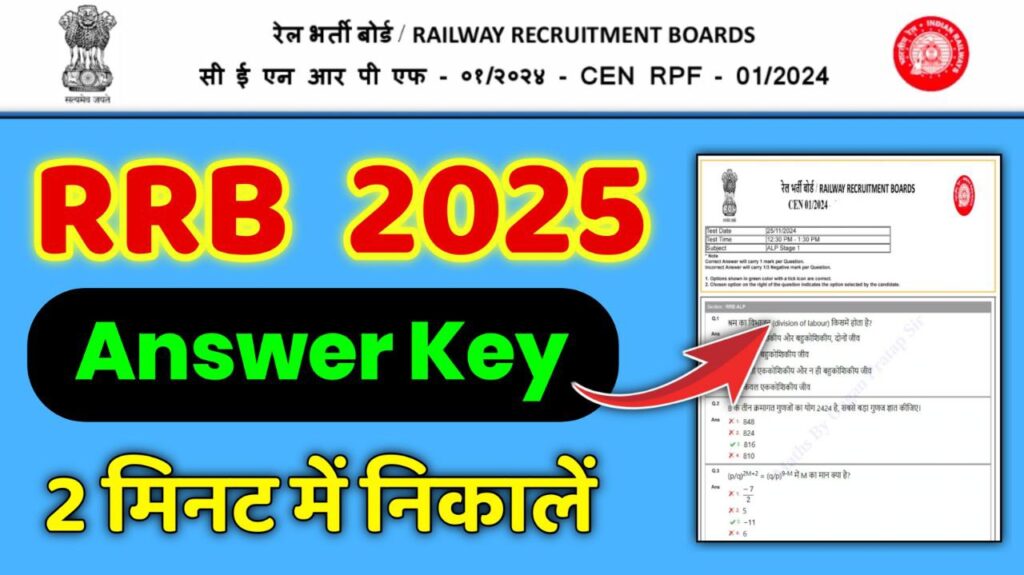 RRB Answer Key 2024 Download